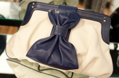 Be & D Clara Portfolio in Cream/Navy/Nickel - $795