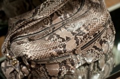 Be & D Gibson Hobo in White Roccia Python/Nickel - $2,495
