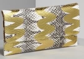 Carlos Falchi Tiger Snake Flat Clutch