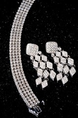 Diamond ear rings and bracelet by Future Fashionista
