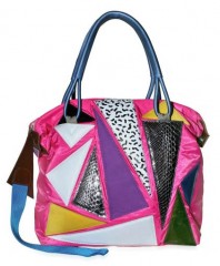 Pauric Sweeney Padded Patchwork Top Handle in Fuchsia