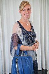 Jalda carrying Blue Goat Aida Tote