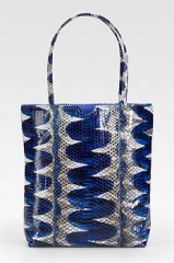 Carlos Falchi Tigersnake Shopping Tote