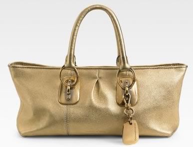 Donna Karan Metallic East West Tote