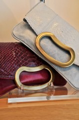 Python Bean Clutches in Fuchsia and Baby Blue