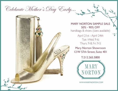 Mary Norton Sample Sale 