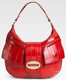 Versace Leather Flap Hobo