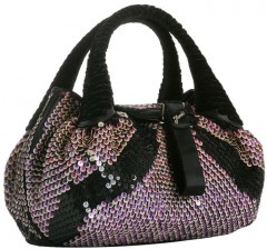 Fendi Violet Sequined Spy Tote 