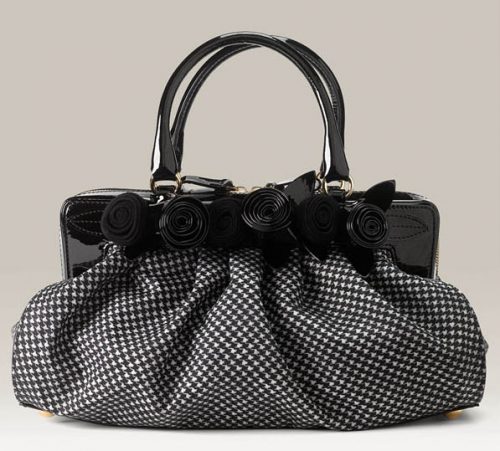 Valentino Houndstooth Fleur Bag