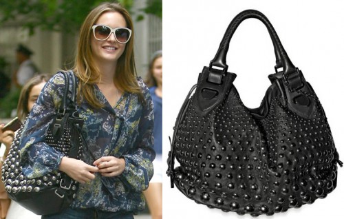 Leighton Meester Bally Studded Top Handle