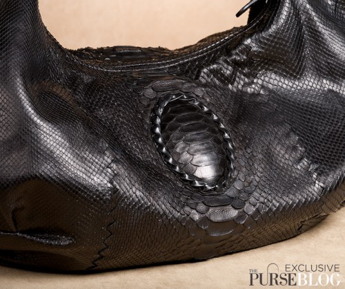 Bottega Veneta Python Belly Veneta - Centered Oval Detail