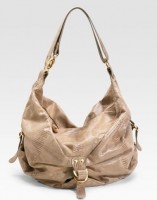 Helena De Natalio Sofi Snake Embossed Leather Hobo