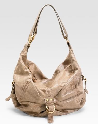 Helena De Natalio Sofi Snake Embossed Leather Hobo