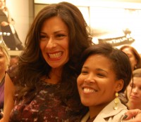 Stacy London with a fan 