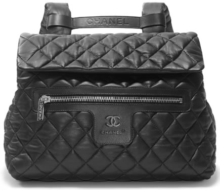 Chanel Black Quilted Lambskin Backpack