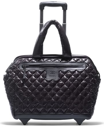 Chanel Black Quilted Trolley