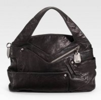 Donna Karan Crinkled Leather Satchel