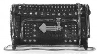 Emanuel Ungaro Studded Leather Clutch 