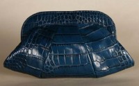 Lauren Merkin Lucy Glossy Croc Clutch