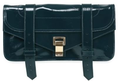 Proenza Schouler Patent Double Strap Clutch 