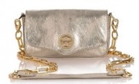 Tory Burch Distressed Metallic Leather Mini Bag