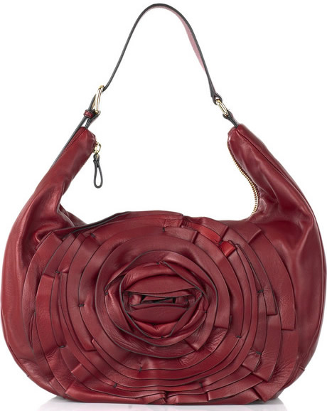 Valentino Petal Leather Hobo Bag