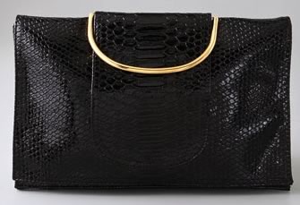 Zambos & Siega Python Peggy Clutch 