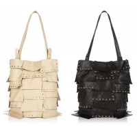 Bulga Hamilton Studded Leather Flap Tote