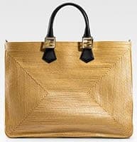 Fendi Twins Straw Tote