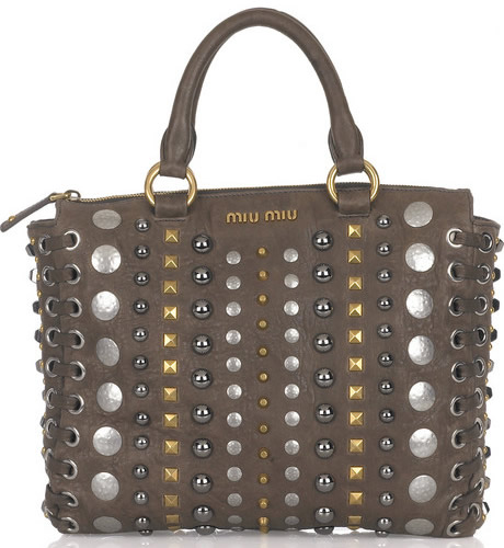 Miu Miu Studded Shoulder Bag