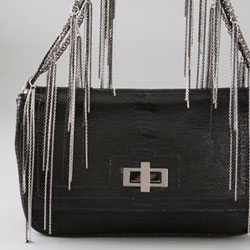 CC Skye Bridgette Gunmetal Fringe Bag - $540