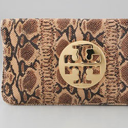 Tory Burch Python Reva Clutch - $375
