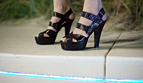 Bottega Veneta Gladiola Caiman Sandal