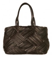 Agnona Pleated Leather Tote