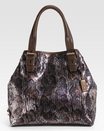 Jimmy Choo Sequined Snake Pattern Tote