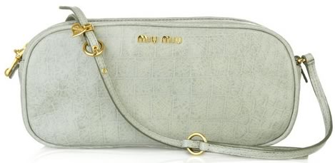 Miu Miu Croc Print Leather Bag