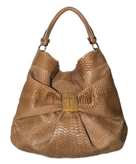 Salvatore Ferragamo Miss Vera Denise Python Hobo