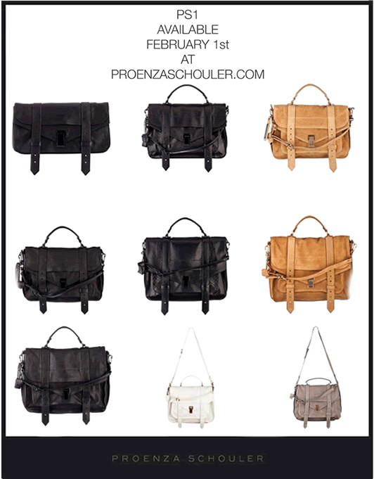 Proenza Schouler PS1 Available Online PurseBlog