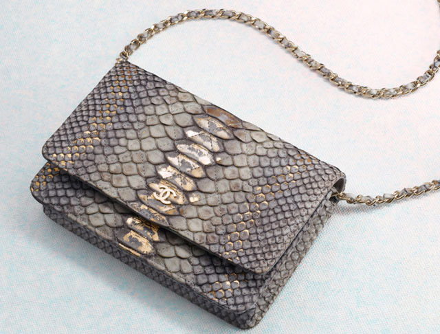Chanel Python Wallet on Chain Flap Bag