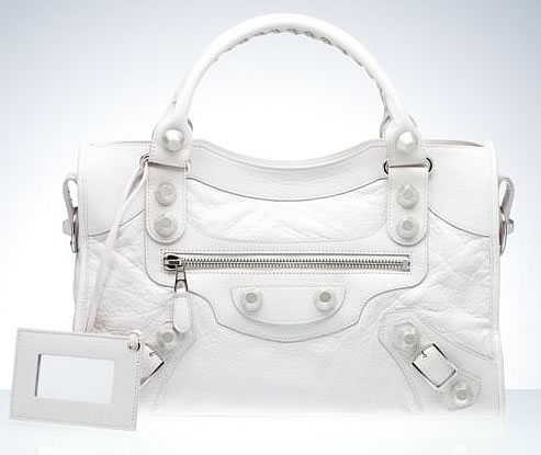 Balenciaga white purse top
