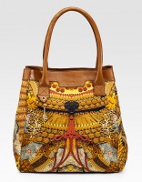 Alexander McQueen Samurai Print Canvas Tote Alexander McQueen Samurai Print Canvas Tote