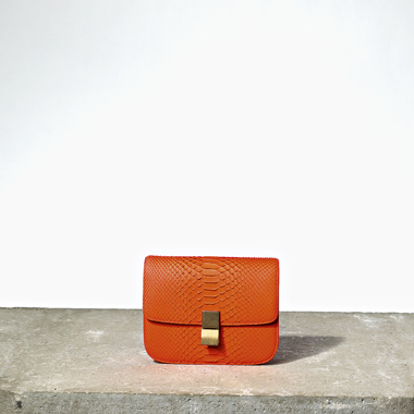celine orange clutch bag