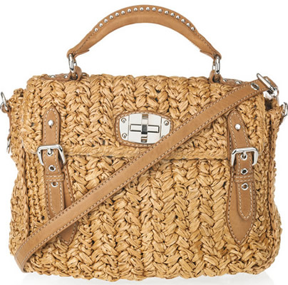 Miu miu raffia bag cheap