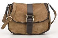 Salvatore Ferragamo Gancio Belt Line- Suede Satchel