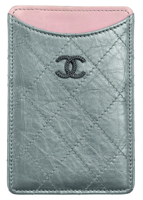 Chanel Silver and Pink iPhone Holder