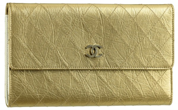 Chanel Golden Aged Leather Wallet