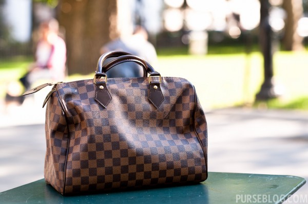 Louis Vuitton Speedy 30 Damier Ebene Satchel Bag Brown