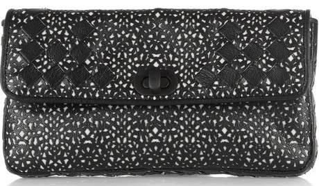 Bottega Veneta Laser Cut Leather Pouch