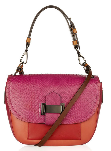 Reed Krakoff Kit Python and Leather Shoulder Bag