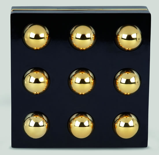 Stella McCartney Black and Gold Studded Plexi Clutch Stella McCartney Black and Gold Studded Plexi Clutch